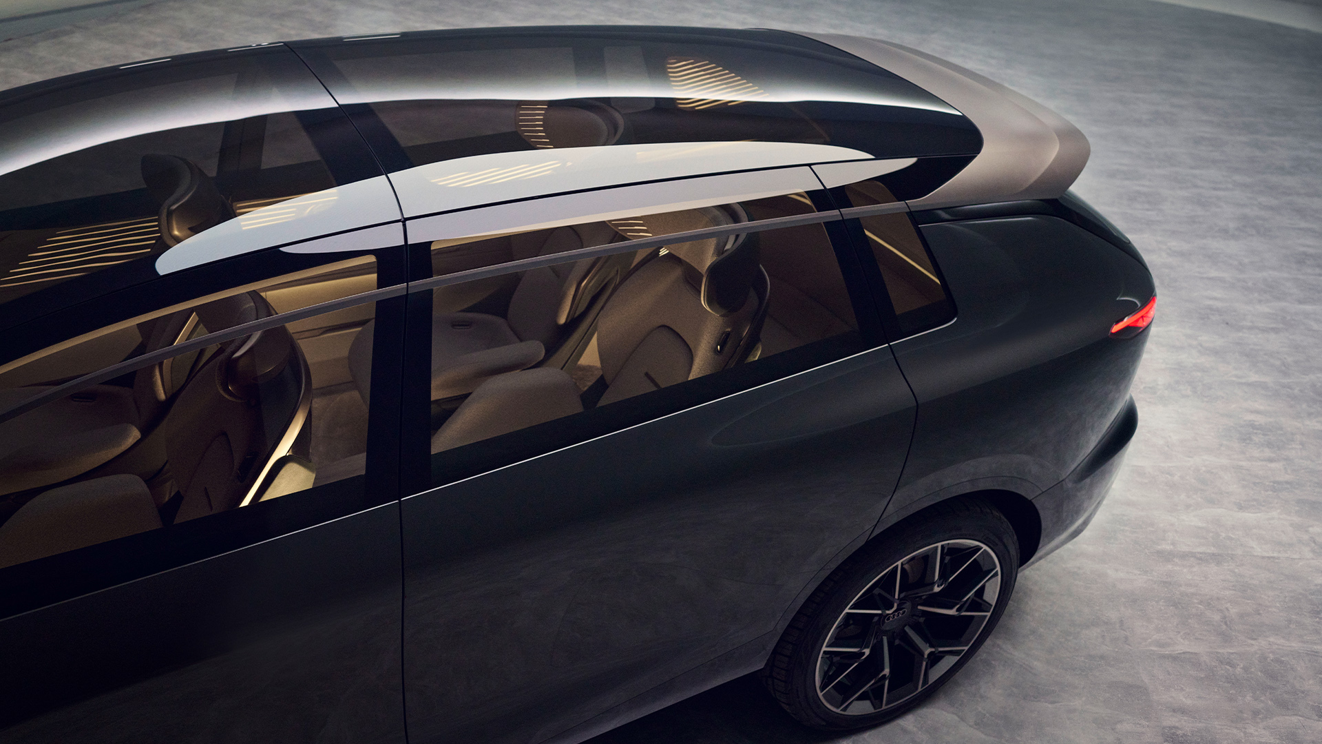 Een cocon in drukke megasteden: in de Audi urbansphere concept genieten passagiers van hun eigen toevluchtsoord.