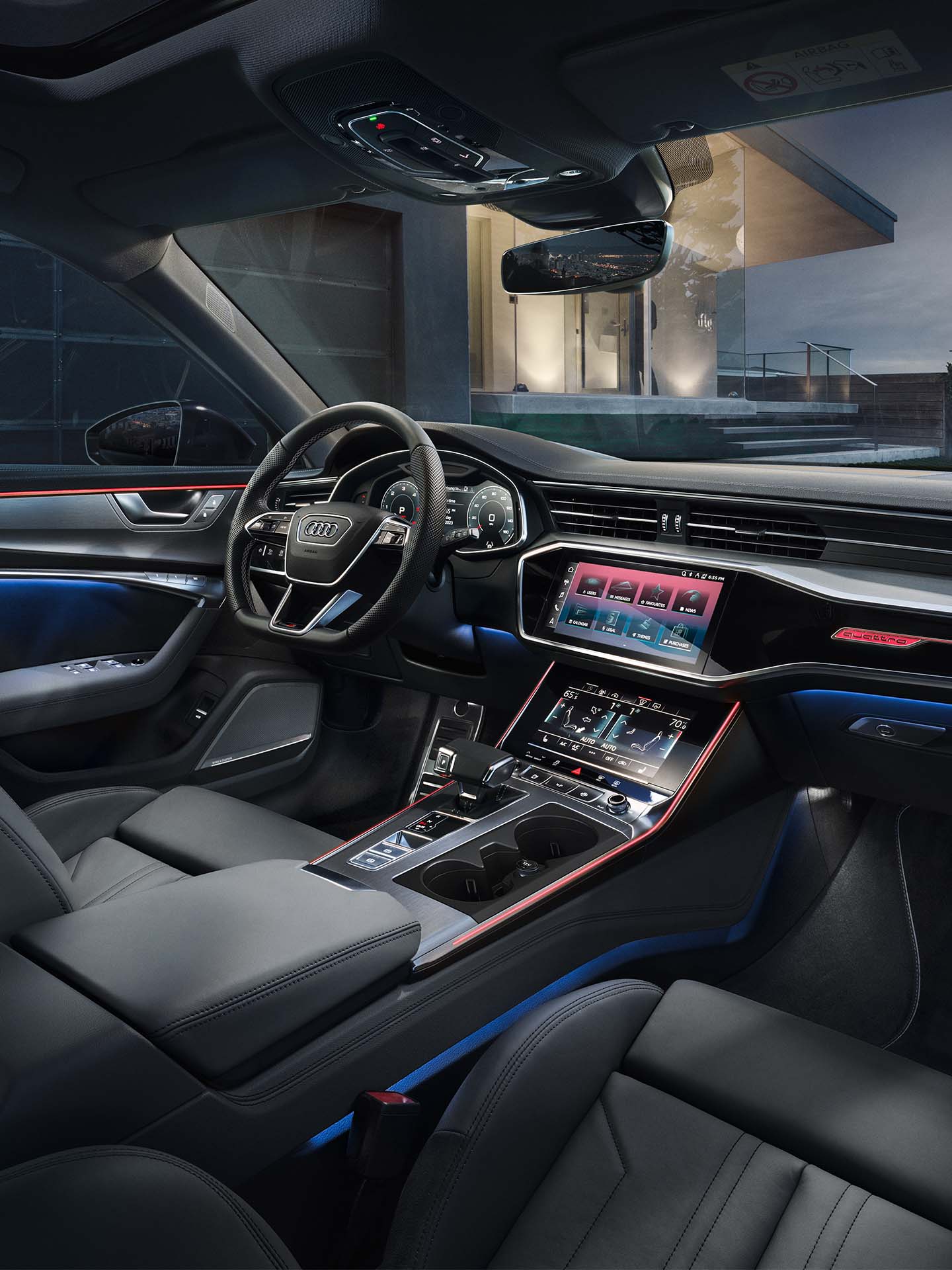 Het dashboard met Audi MMI-systemen