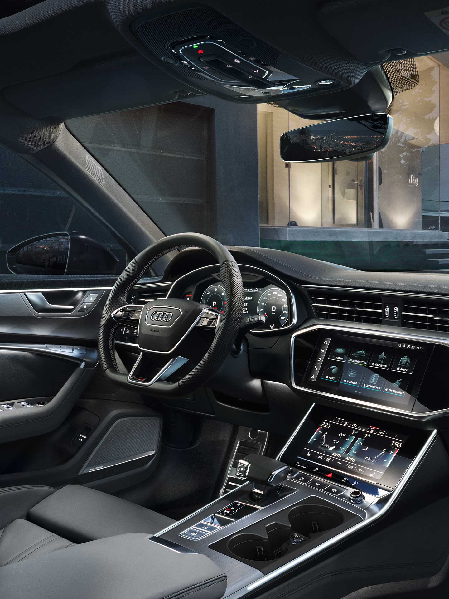 Thematisch verlichte Audi-cockpit
